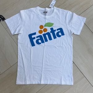 American Eagle Fanta white t shirt small NWT
